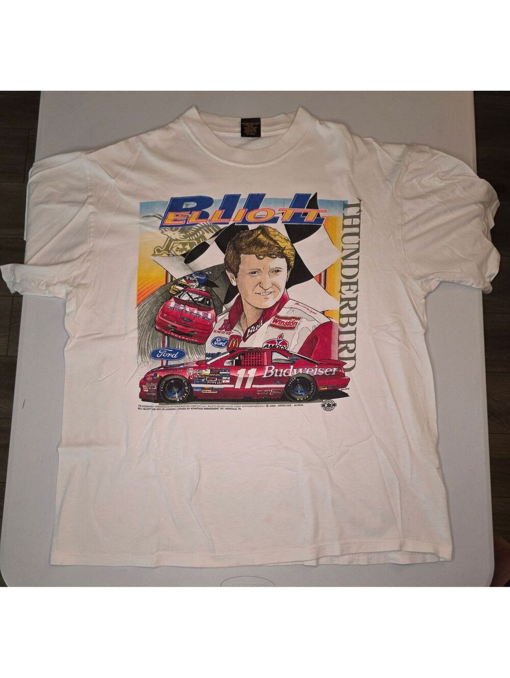 1993 Nascar Bill Elliott Budweiser Thunderbird Tee